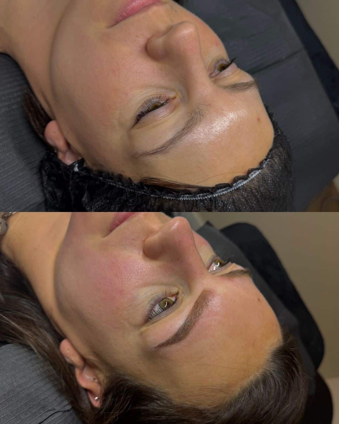 Powder brows resultaat voor en na – klant 4