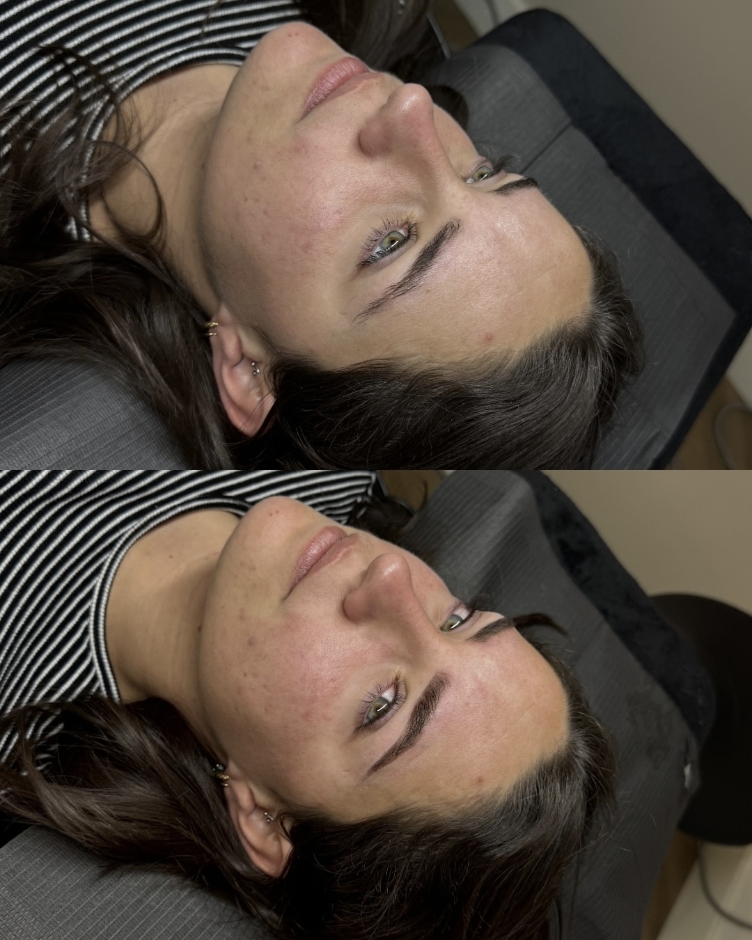 Powder brows resultaat voor en na – klant 7