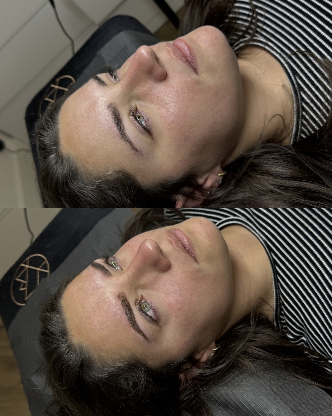 Powder brows resultaat voor en na – klant 9